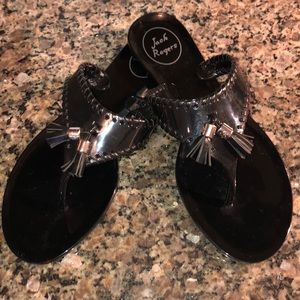 Jack Rogers Black Alana Jelly Sandals
